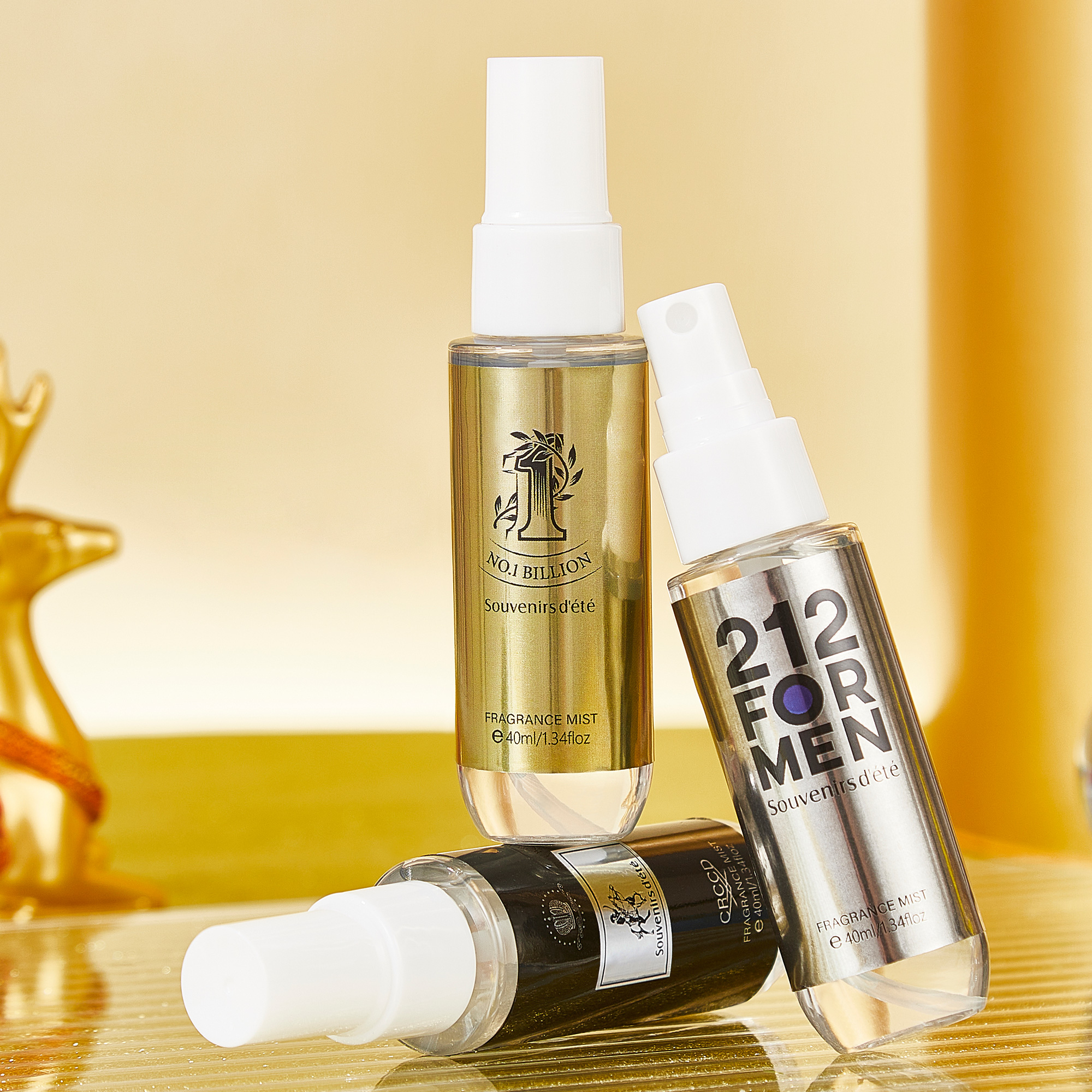 4pcs Black Gold Men's Perfume, - Perfume Fragrance Kit ulasan dan harga